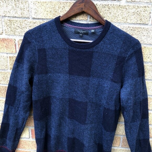 Ted Baker Wool Crewneck Sweater Size 3 - Picture 4 of 6